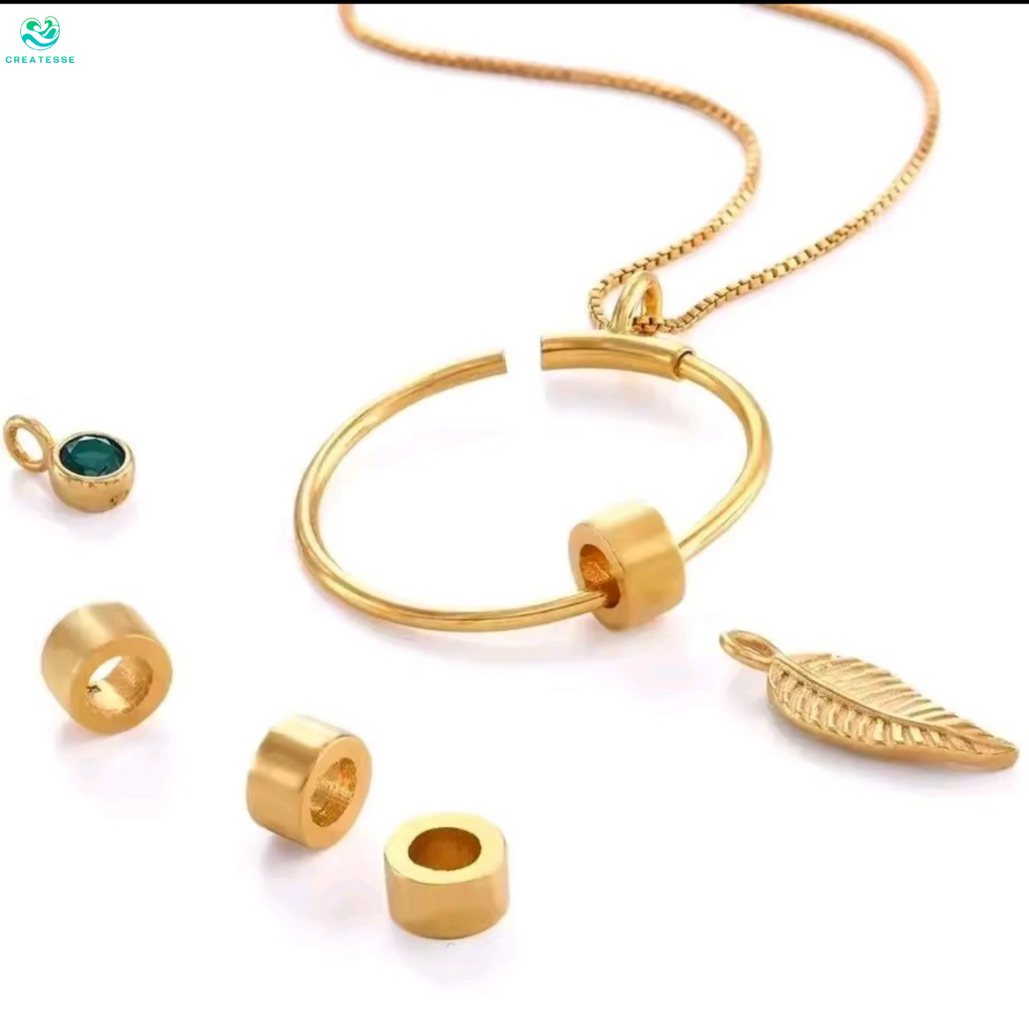 Collar de Hoja con Grabado