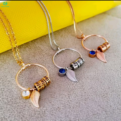 Collar de Hoja con Grabado