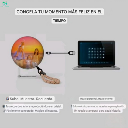 Esfera de Cristal Luz LED