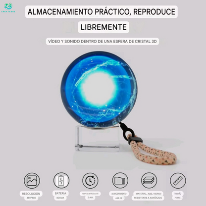 Esfera de Cristal Luz LED