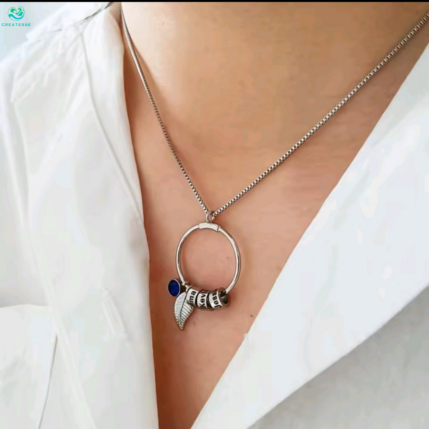 Collar de Hoja con Grabado