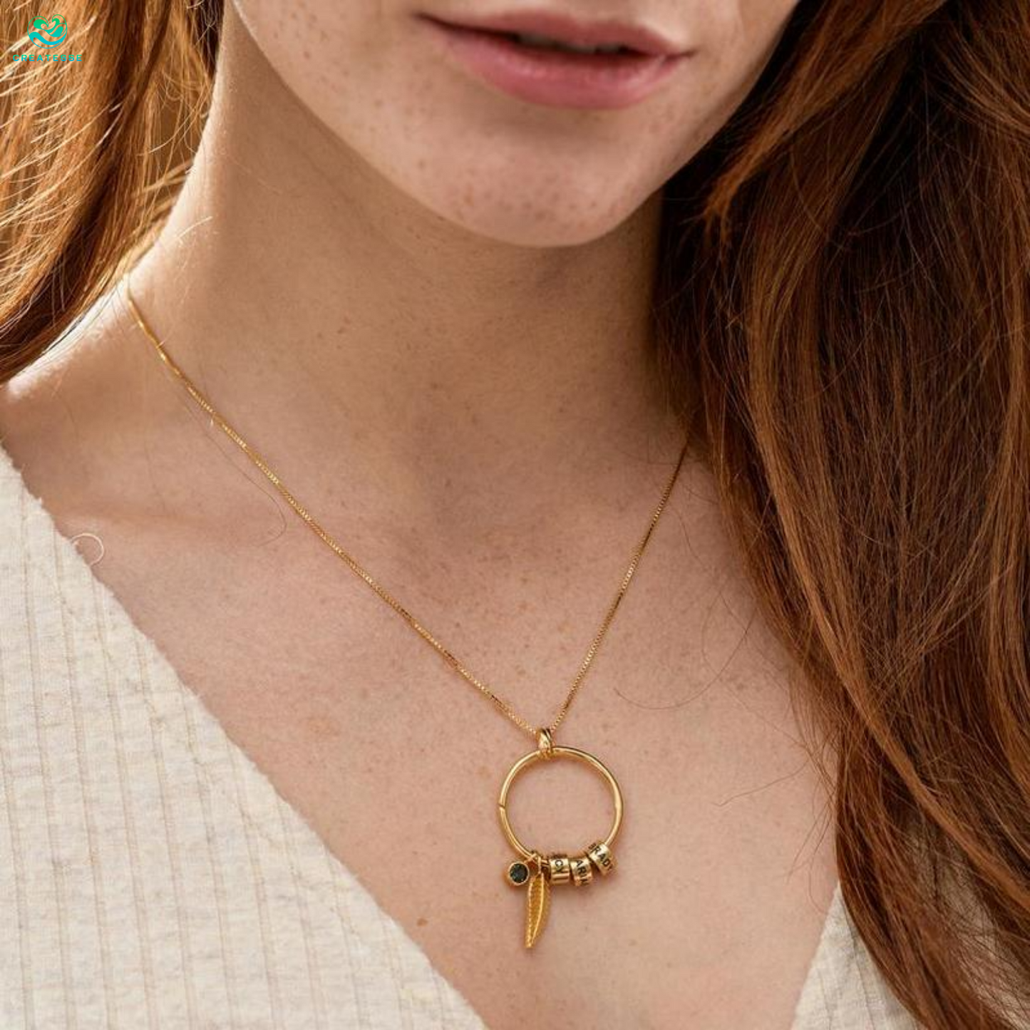 Collar de Hoja con Grabado