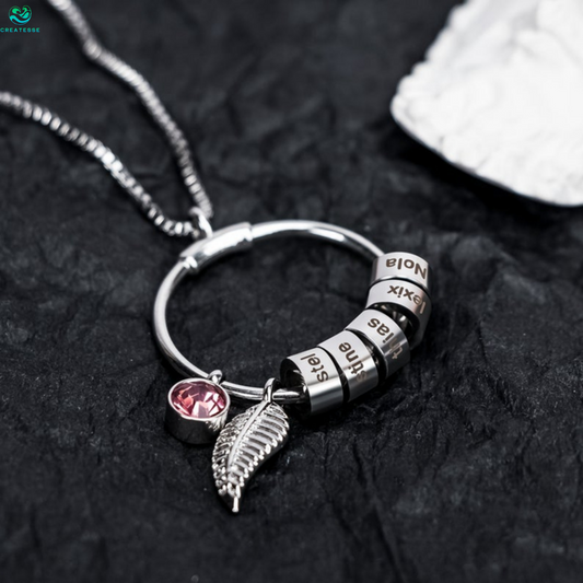 Collar de Hoja con Grabado