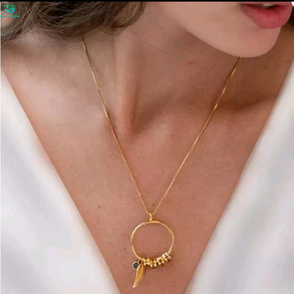 Collar de Hoja con Grabado